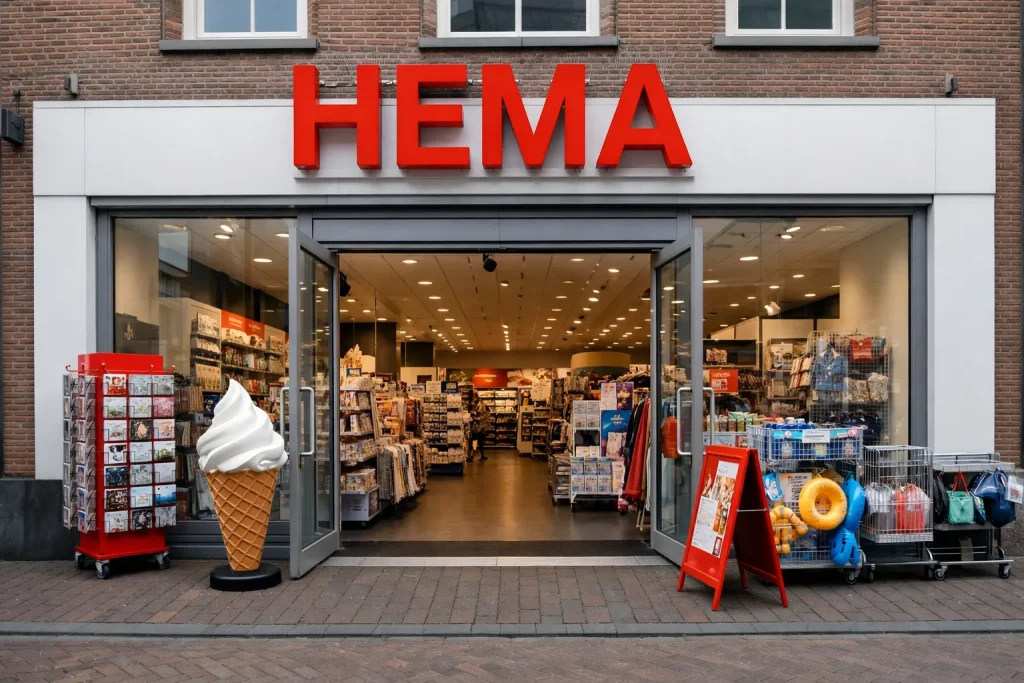 Ingang van een HEMA winkel in het centrum van Goes